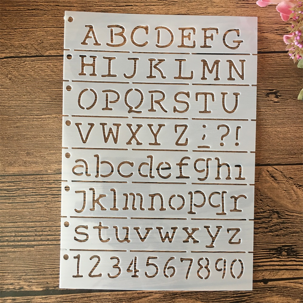 Photography Font - Plantillas decorativas A5 de 21cm con