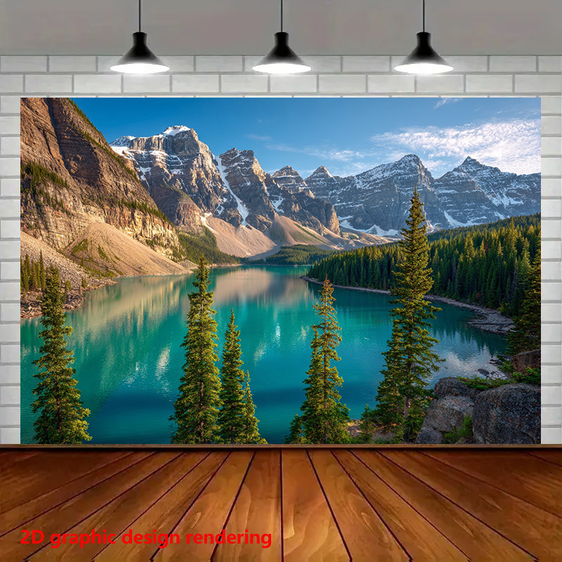 Photography Yoga - Tapiz con Paisaje de Lago y