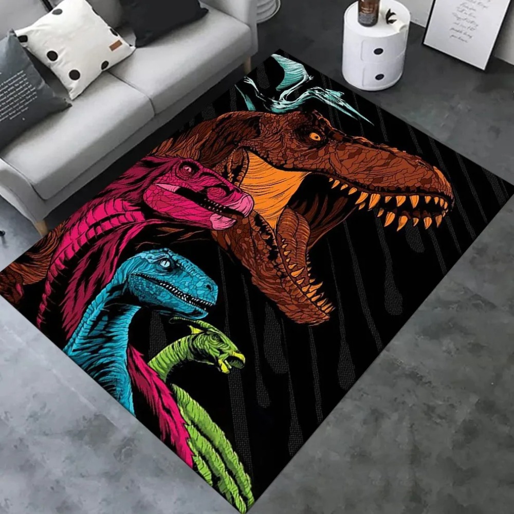 Photography Yoga - Alfombra decorativa con diseño de dinosaurios,