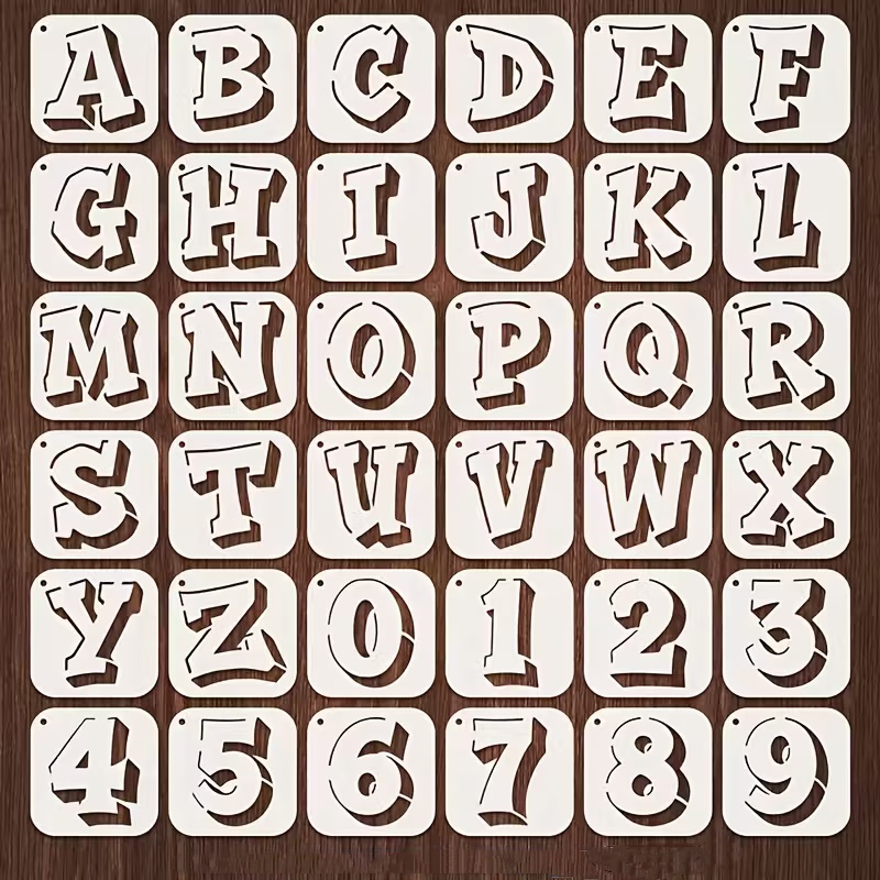 Photography Font - Juego de plantillas de letras y