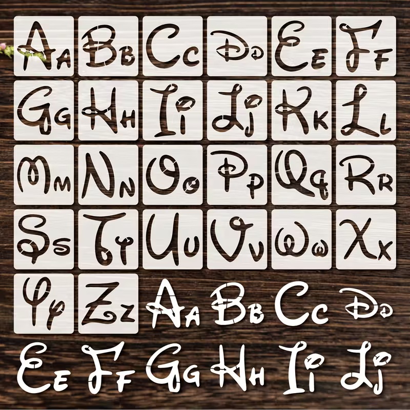 Juego de 26 plantillas de alfa - Photography Font reseña y precio