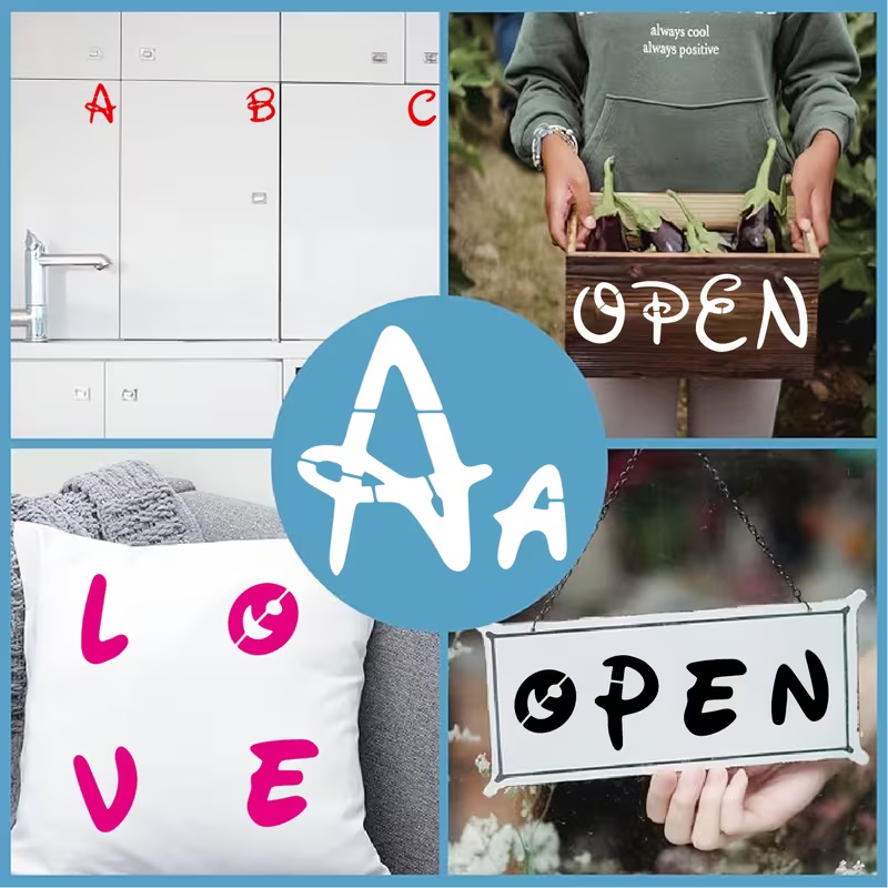 Juego de 26 plantillas de alfa - Photography Font reseña y precio