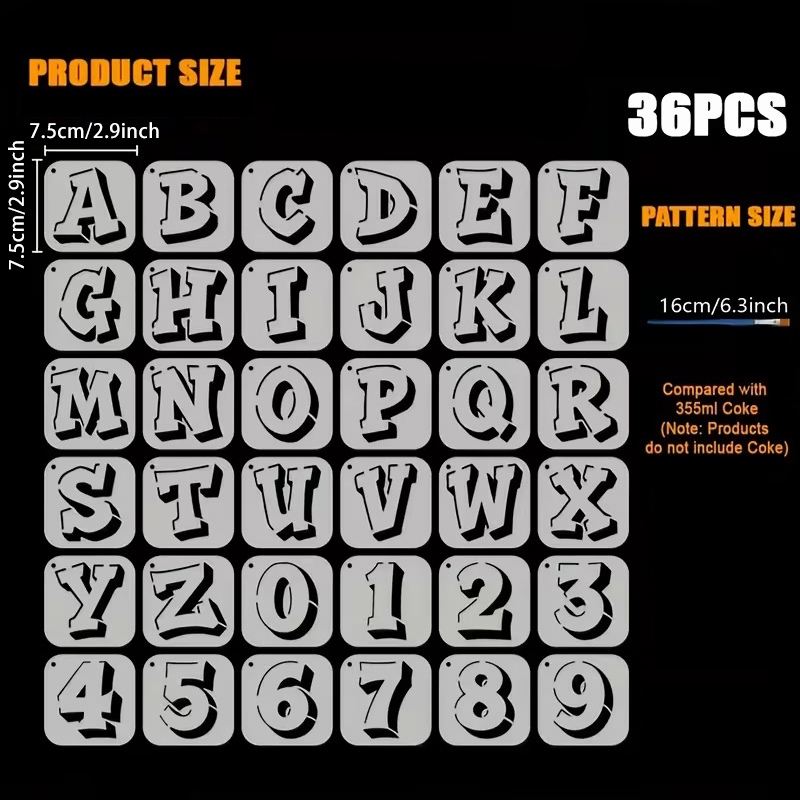 Juego de plantillas de letras  - Photography Font reseña y precio
